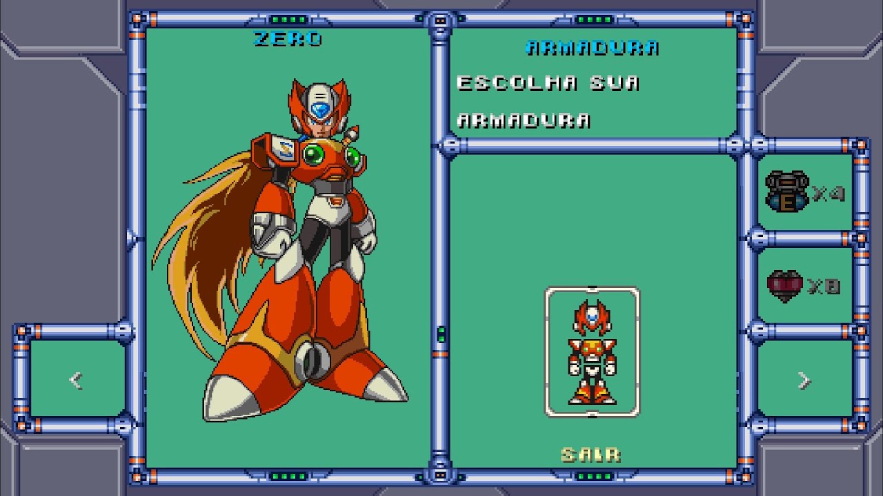 MegaMan X8 Demake - Desbloqueando Zero & testing