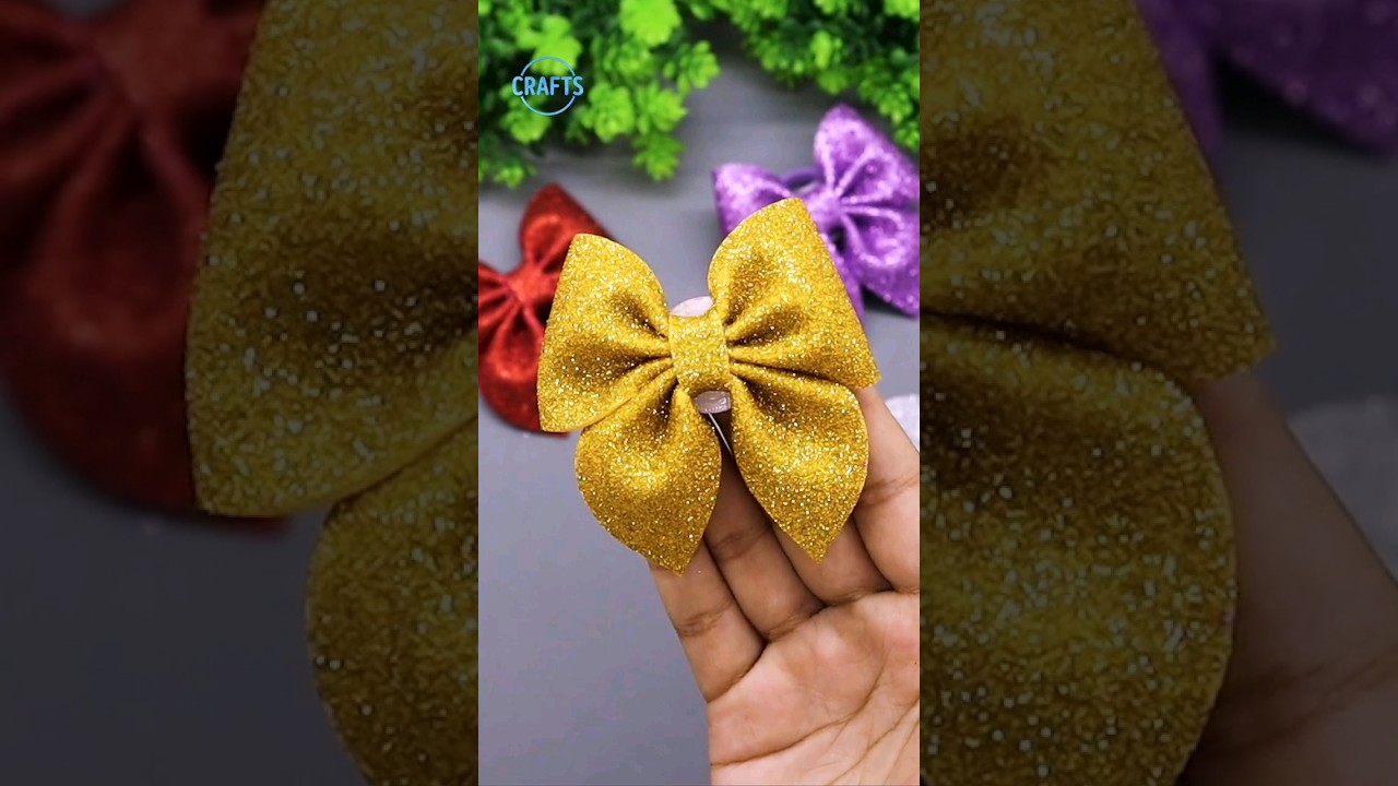 How to Make Bows with Foam Sheet - DIY Hair Accessories - DIY EVA Foam Bow 