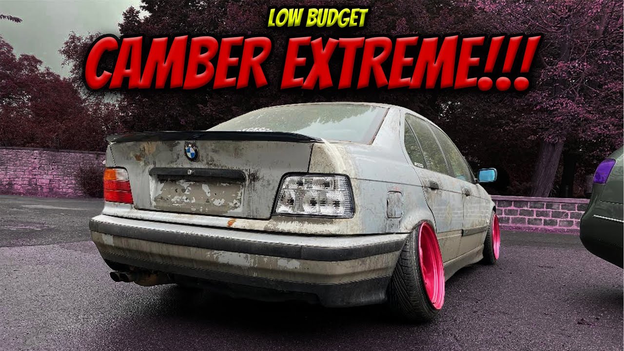 EXTREM viel CAMBER mit LowBudget am E36!!