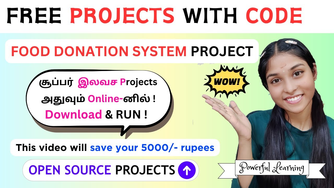 FREE PROJECT WITH CODE | FOOD DONATION MANAGEMENT SYSTEM PROJECT WITH CODE ✅ IN TAMIL