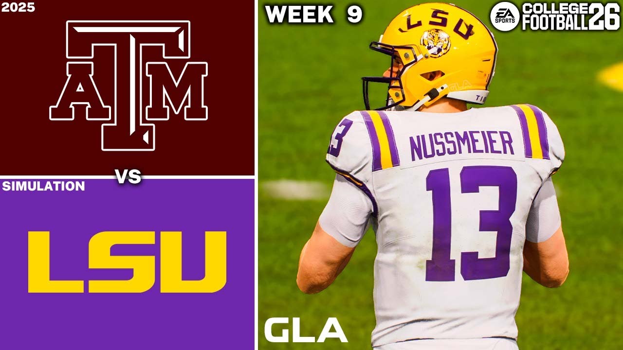 LSU vs. Texas A & M | Week 9 Simulation | CFB 26 PS5 Gameplay