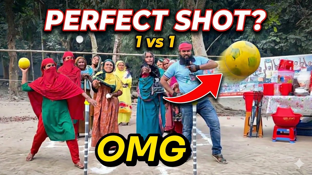 Who Hits First? 🔴 Village Women's Extreme Ball Throwing Battle! Human X Challenge