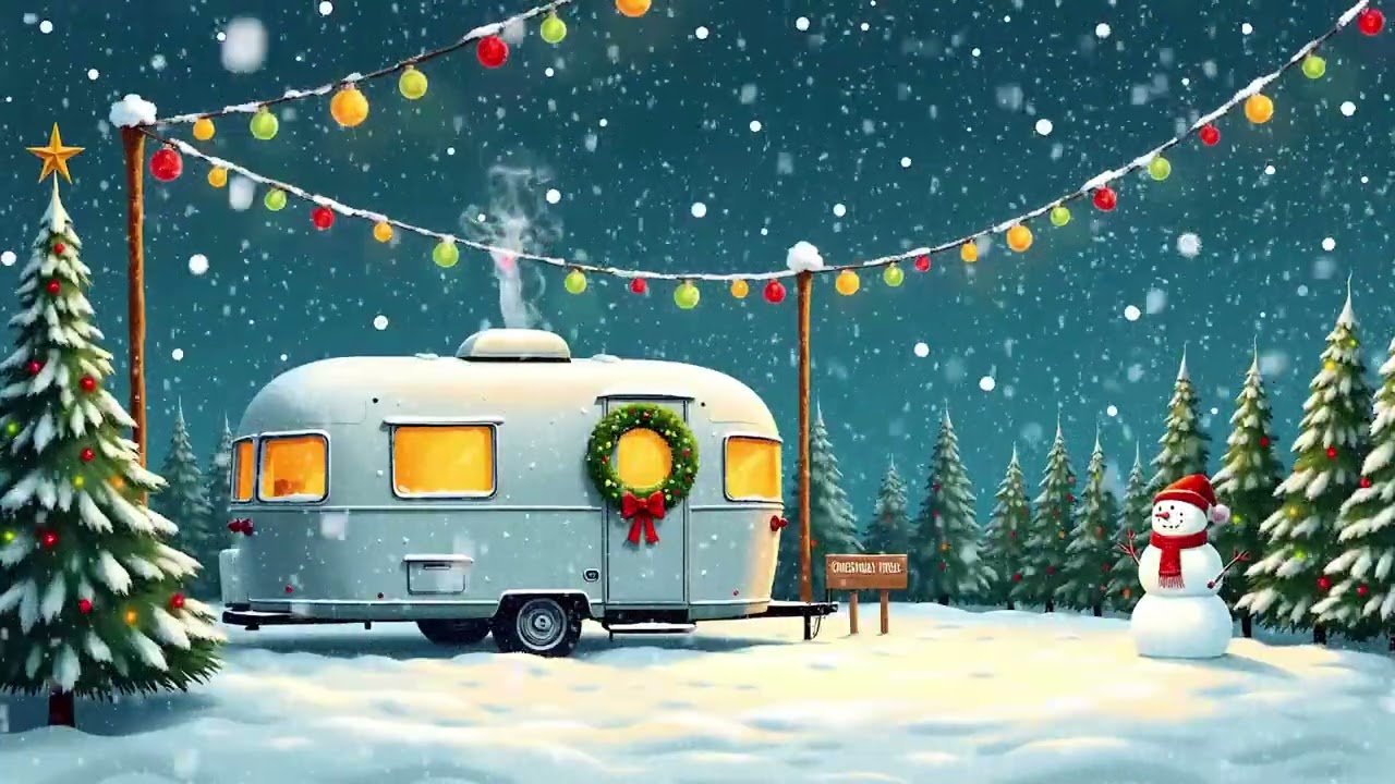Cozy Winter Evening ❄️ Soothing Jazz ❄️ Snow Falling 9
