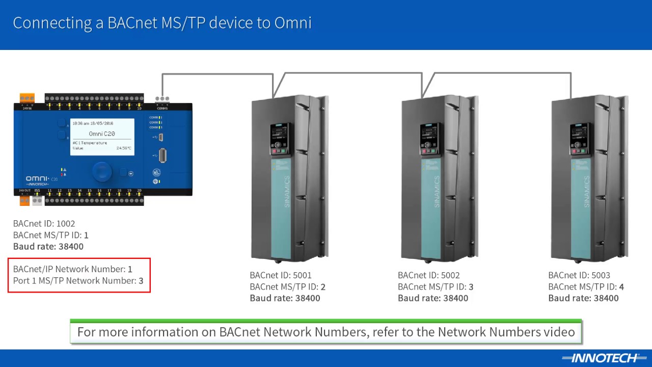 Connecting a BACnet MS/TP Device to a BEMS Controller