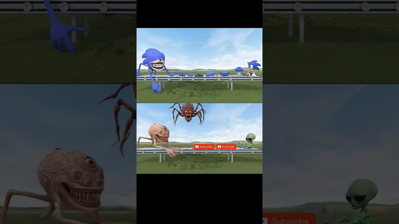 Mukbang Battle: Shin Sonic 💙 vs Nightmare Version 💀
