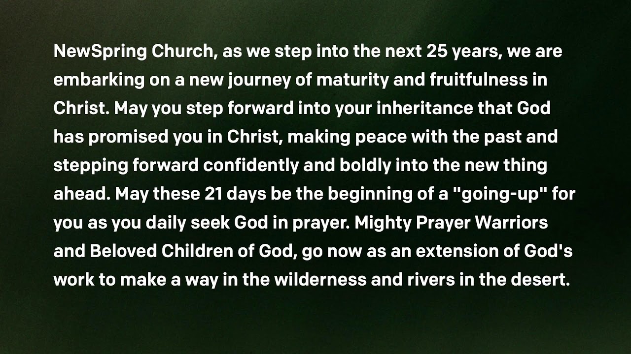 21 Days of Prayer - Psalm 134