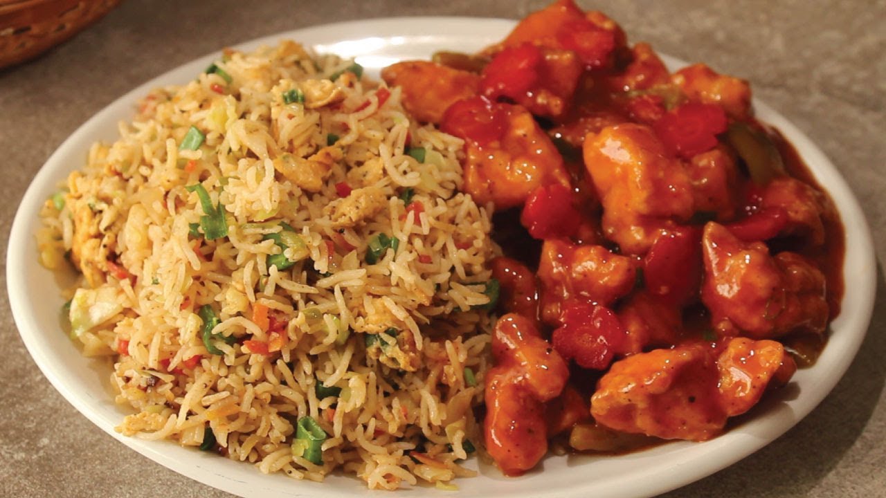 Fried Rice with Chicken Manchurian😍 Recipe By Chef Hafsa