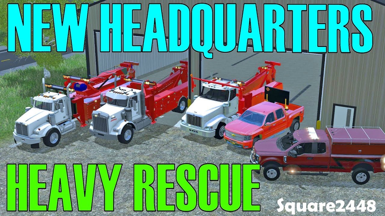 Farming Simulator 17 | Moving & Setting Up New Heavy Rescue Head Quarters | New Trucks
