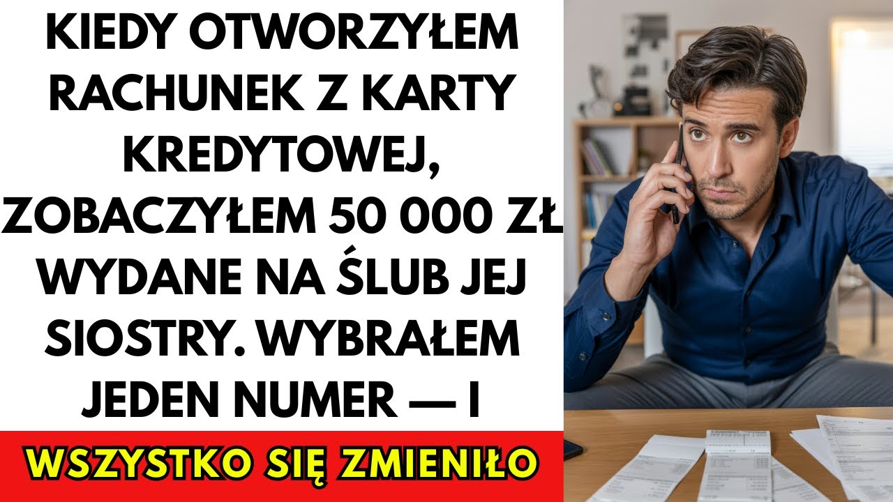 Moja żona wydała 50 000 złotych na wesele swojej siostry. Kiedy zobaczyłem rachunki, wykonałem jeden