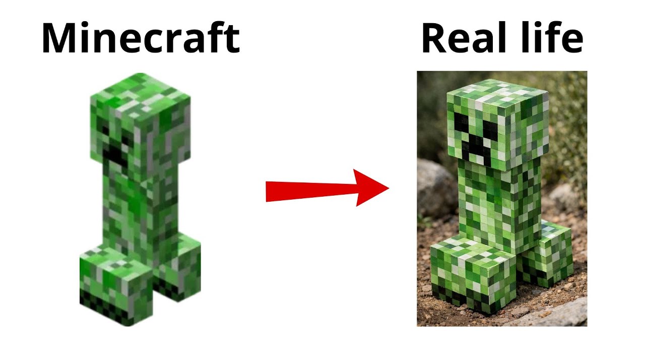 Minecraft mobs trong đời thật P1