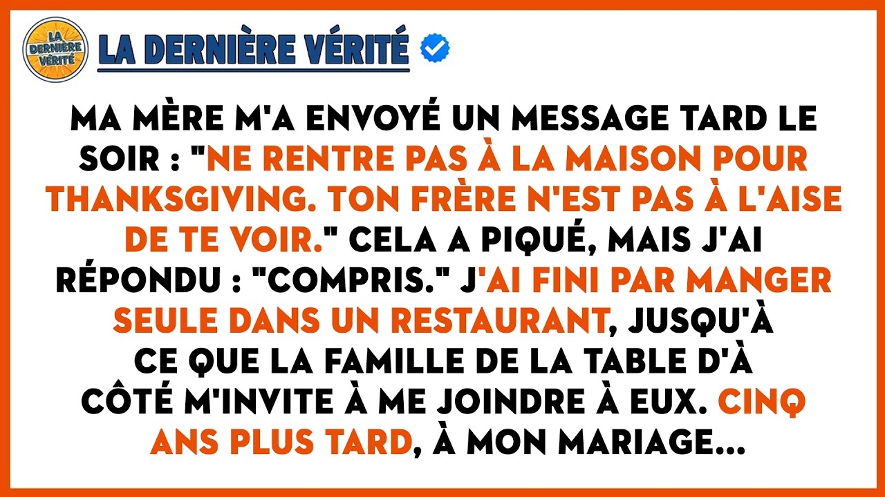 Ma Mère A Dit Que Je N'étais Pas La Bienvenue Pour Thanksgiving Car Mon Frère Se Sent Mal À L'aise