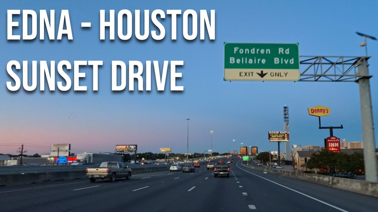 Edna to Houston sunset drive! Drive with me on a Texas highway!