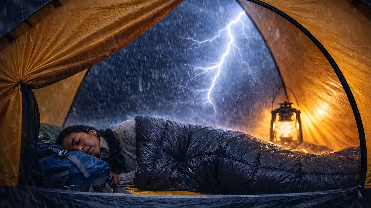 Ultimate Rain ASMR Sleep: Forest Solo Camping Tent Ambience