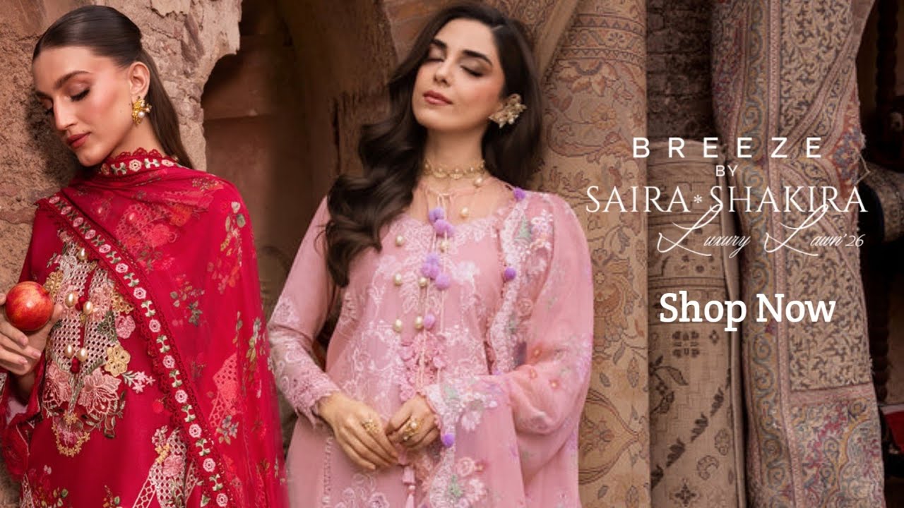 Saira Shakira Breeze Luxury Lawn 2026 |  Saira Shakira Unstitched Luxury Eid Lawn Collection '26