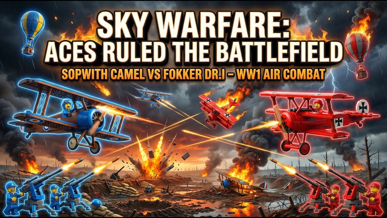 SKY WARFARE When Aces Ruled the Battlefield  WW1 Lego Air Combat Animation