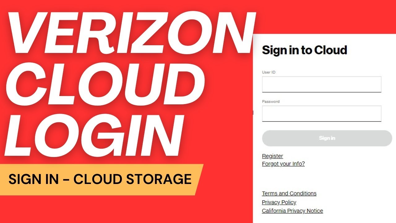 Verizon Cloud Login, Sign in, Cloud Storage