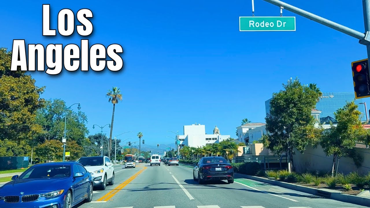 Santa Monica Boulevard Drive | From Ocean Ave to the End | 4K 60fps POV