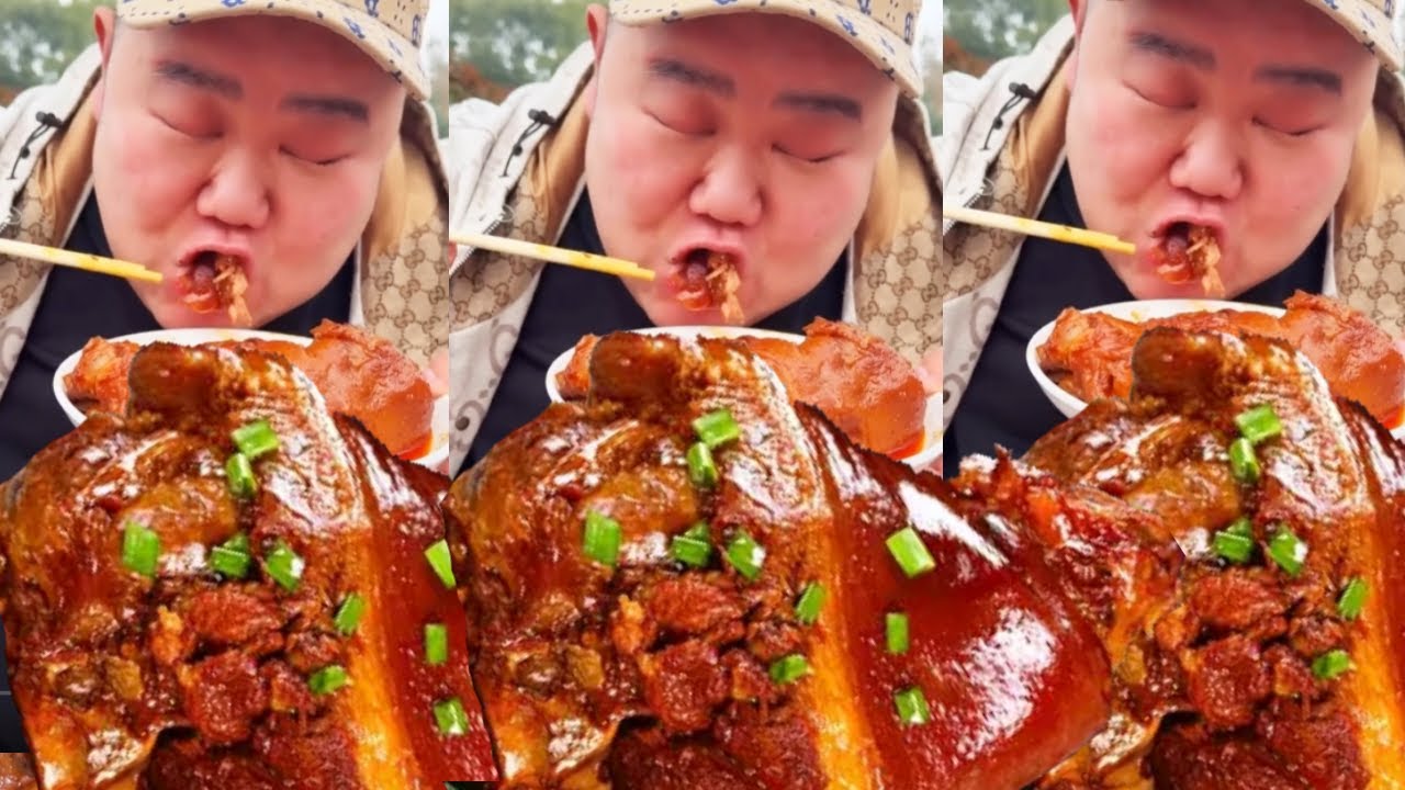【大胃王挑戰】挑戰吃網紅爆款豬腳飯！超大豬蹄比手臂還粗，咬下去軟糯脫骨一口爆汁｜ Food Challenge【櫻木花胖】