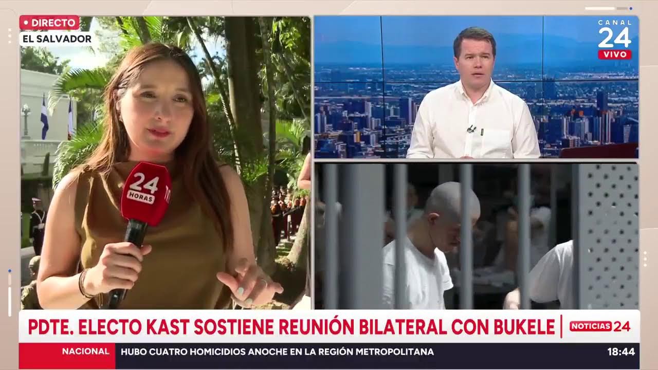 Pdte. electo Kast es recibido con honores en el palacio de El Salvador