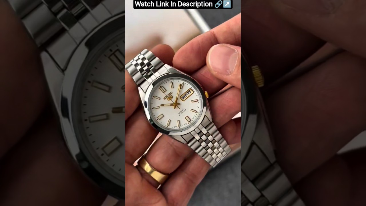 Seiko Automatic White Dial Luxury Men's Watch #elegantwatches #luxurywatchesformen #seiko