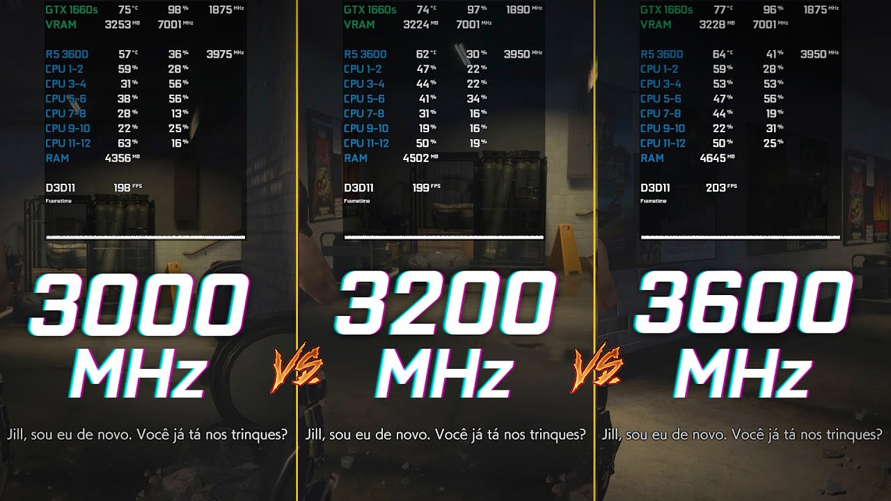 Ram 3000MHz vs 3200MHz vs 3600MHz | Test in Games