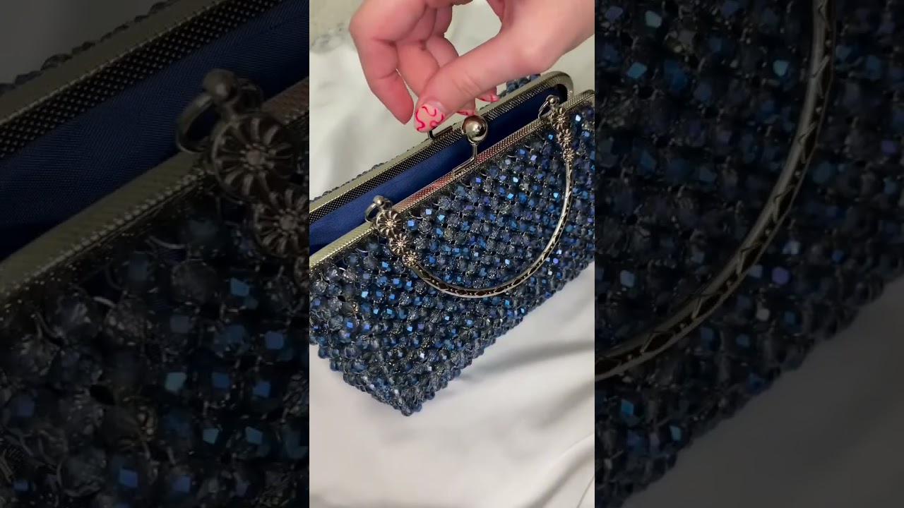 Crystal beads handmade handbag for women's | pre order available