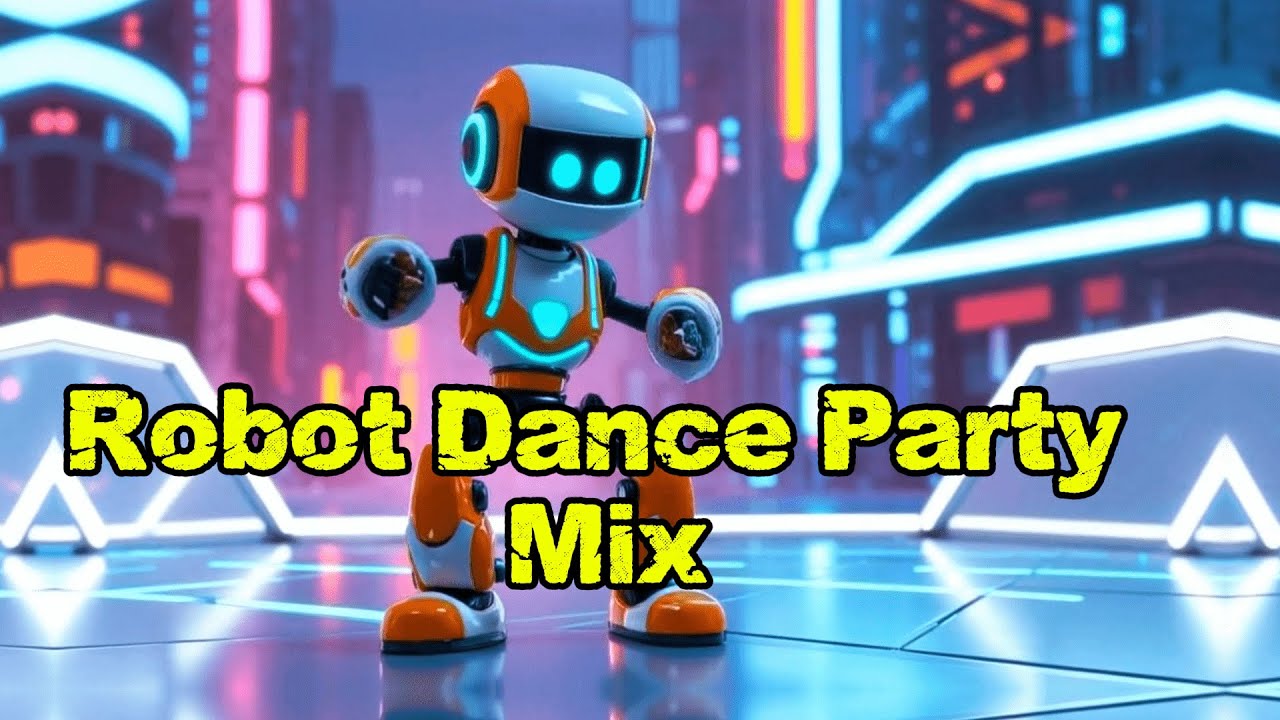 Robot Dance Party Mix 🤖⚡ | 17-Minute Robot Dance Music for Kids
