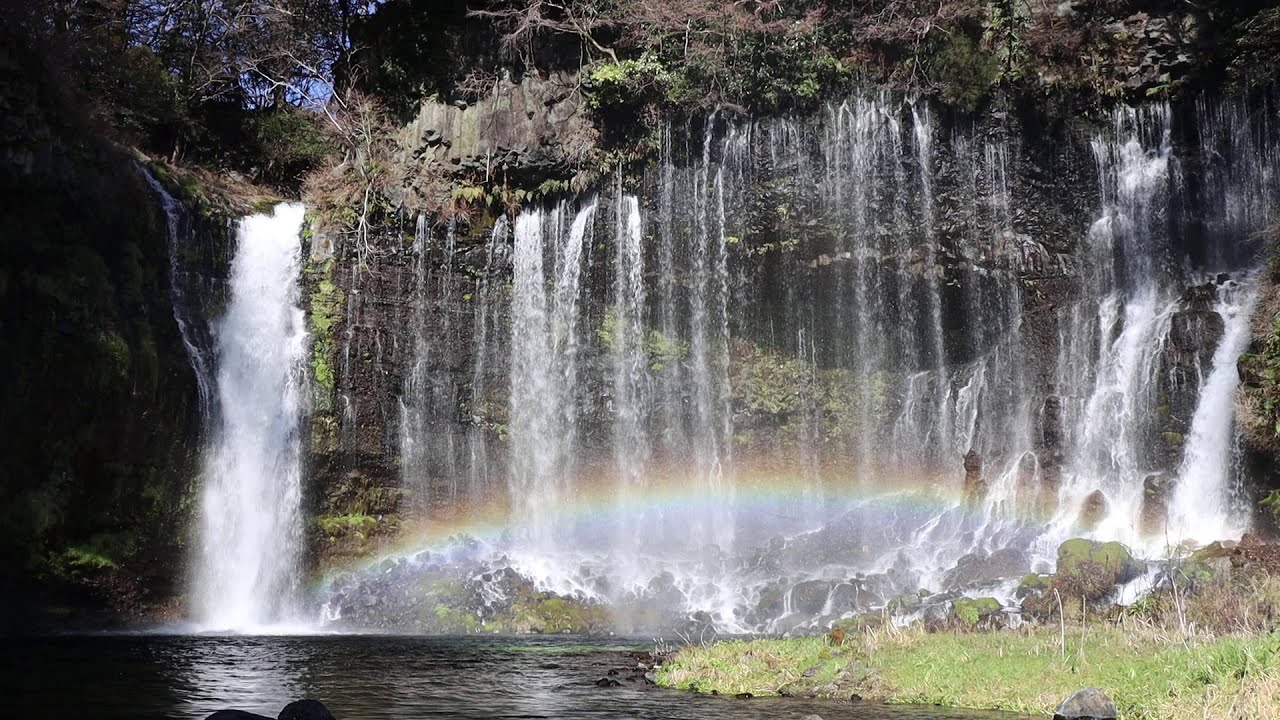 【癒し巡り】　滝音　くつろぎ　虹　自然音　Visiting healing places :Waterfall sound, relaxation, rainbow, natural sound