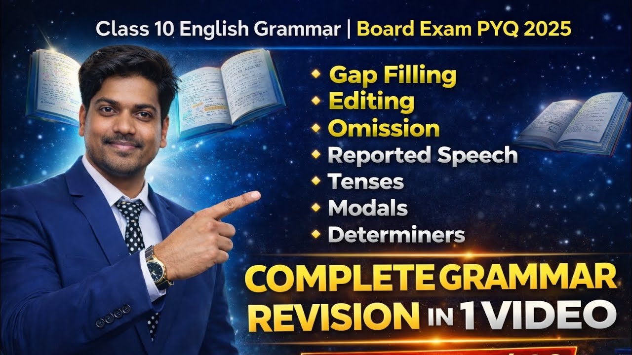 Class 10 Complete Grammar Revision l Error Correction, Reported Speech,Tenses,Modals & Determiners 