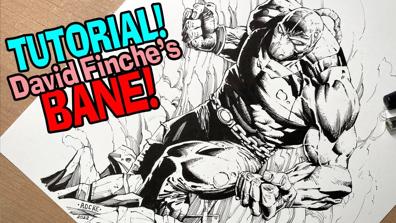 How To Draw David Finches BANE *Real Time Drawing Session* Massive Ammount Of Tips