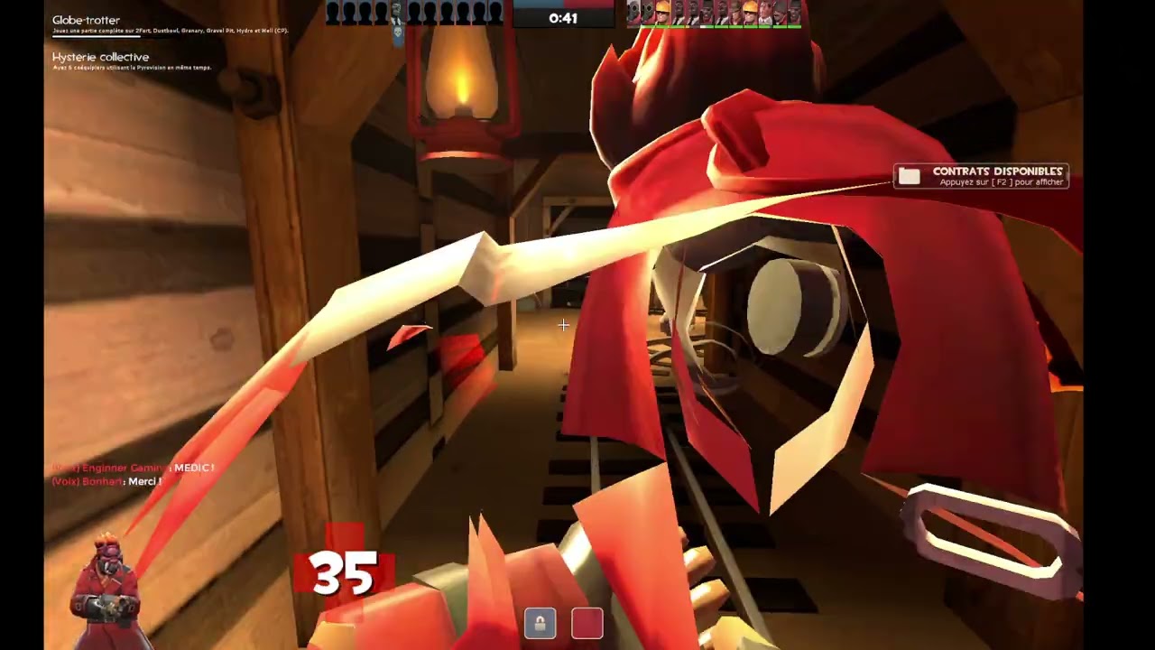 Gamplay Pyro TF2 (Team Fortress 2) FR