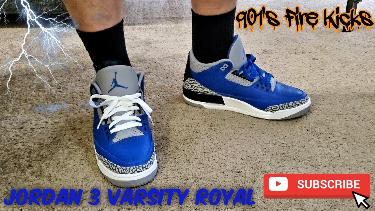 Jordan 3 Varsity Royal Early Review And On Foot With Lace Swap