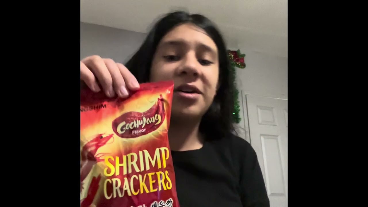 Trying Korean snacks