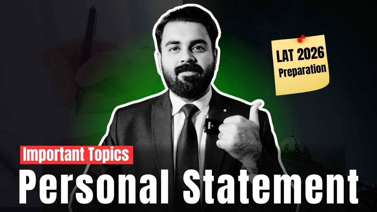 Important Topics For Personal Statement  LAT 2026 | The Law Channel