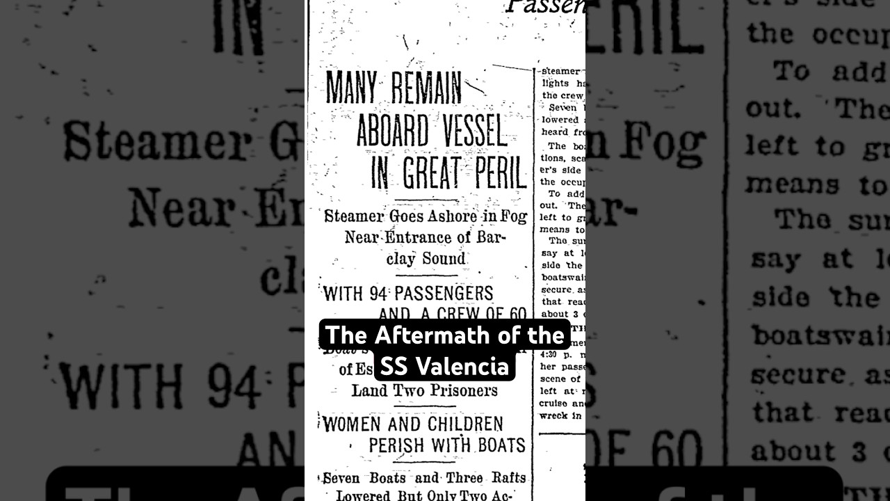 The Aftermath of the SS Valencia Sinking