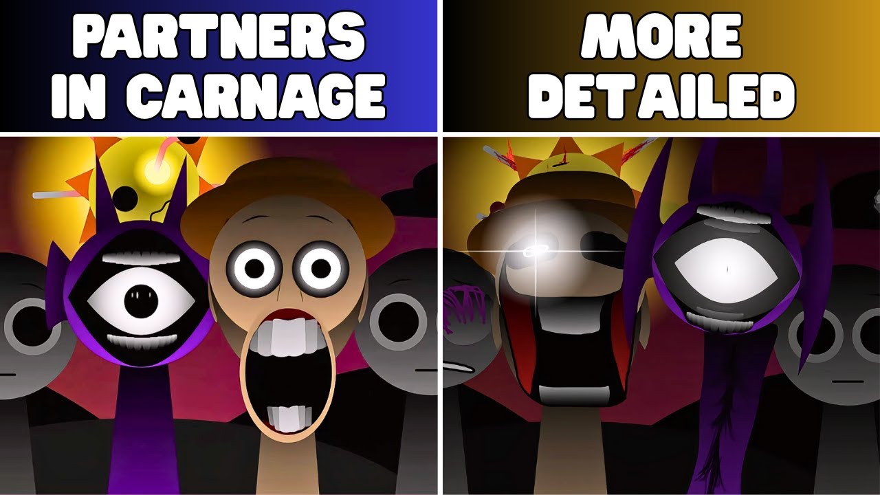 Incredibox Sprunki Shifted Partners in Carnage &mdash; Original VS More Detailed: Who Wins?