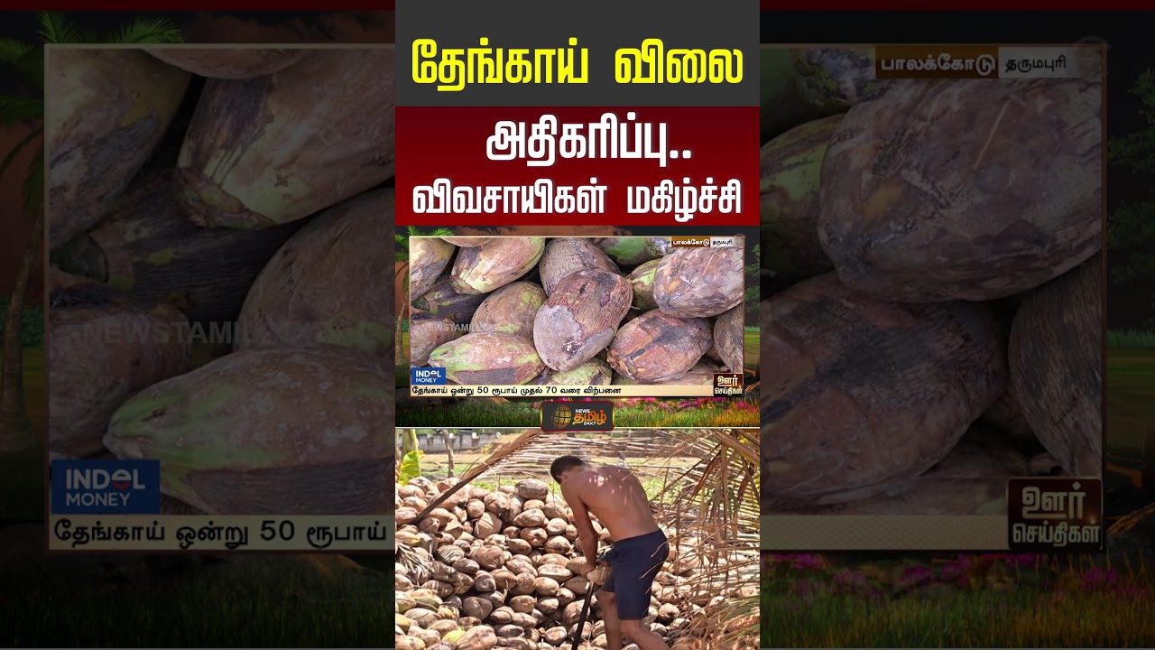 தேங்காய் விலை அதிகரிப்பு..! விவசாயிகள் மகிழ்ச்சி | Coconut Price | Farmers