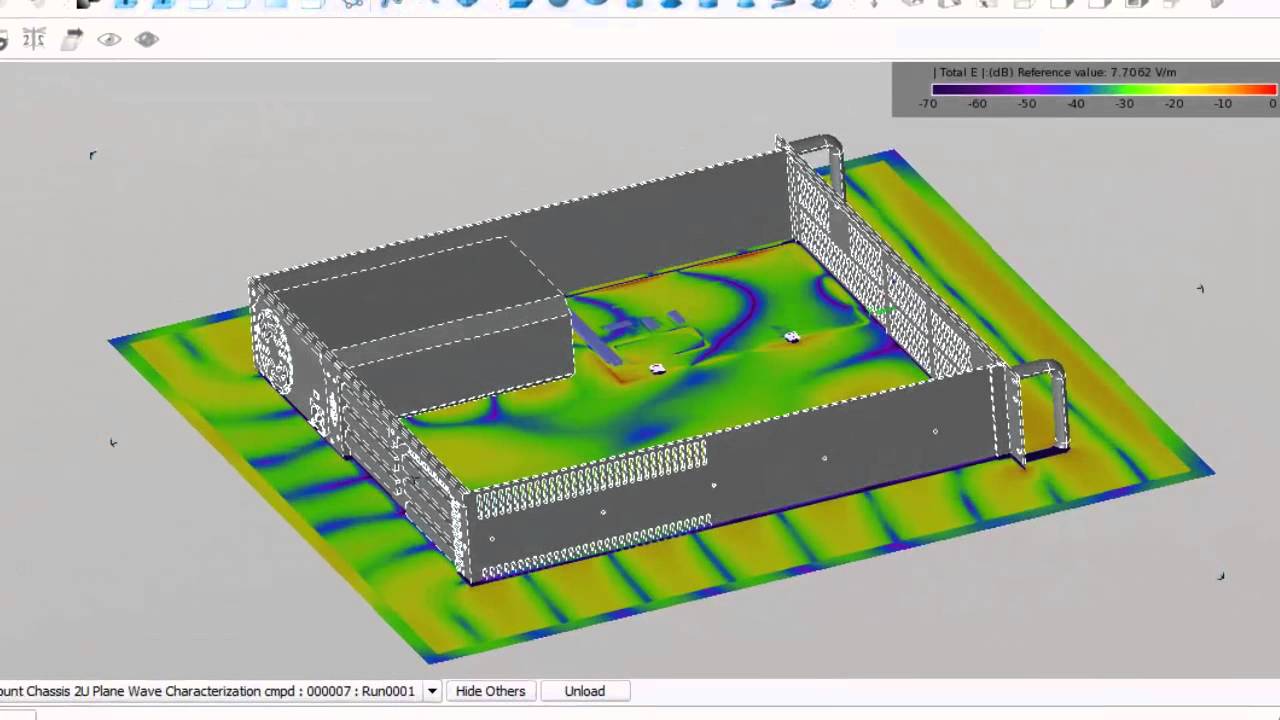 EMC & EMI Analysis of a PCB Enclosed in a Metal Chassis Using EMPro