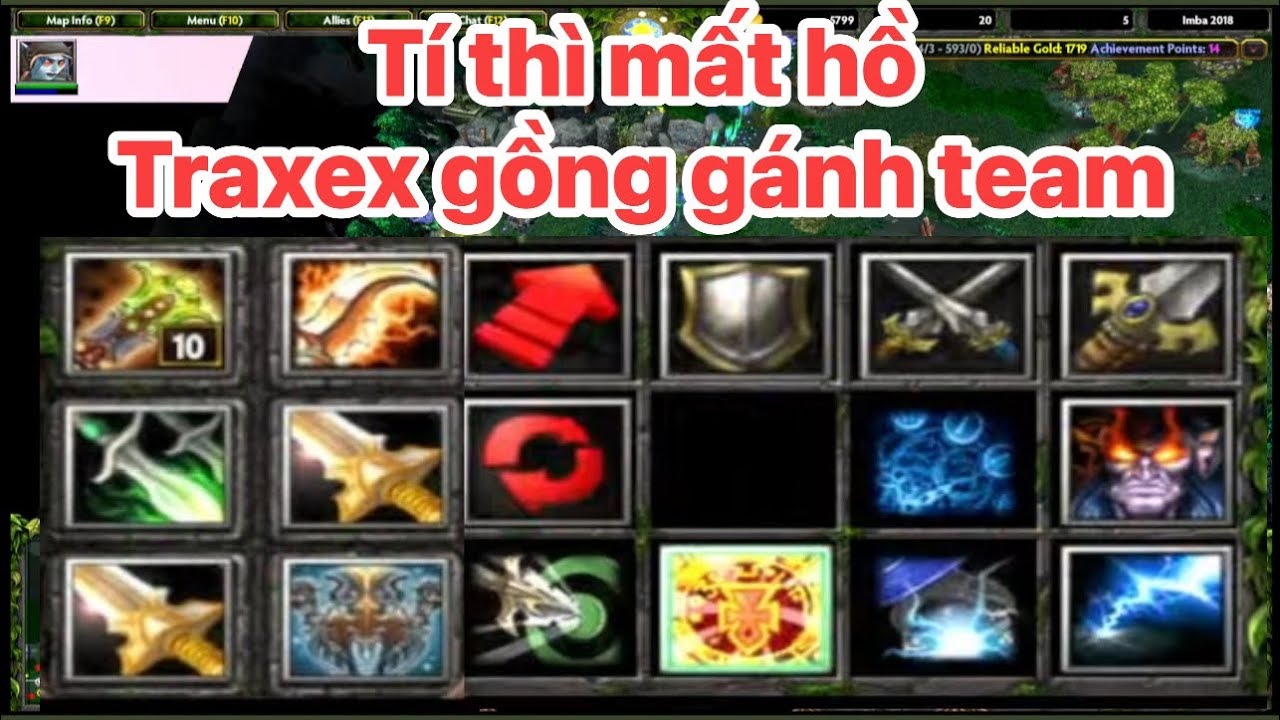 Traxex g&aacute;nh g&atilde;y lưng - Qu&aacute; kinh | Dota Imba Live | AoMaCanada #dotaimba