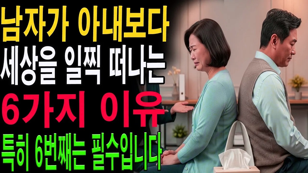 “이 6가지만 바꾸면 오래 삽니다” 아내보다 평균 8년 먼저 떠나는 남자들의 공통된 실수｜노년 건강비결|노년의 지혜| 노후 건강|자연 치유|건강과 장수|