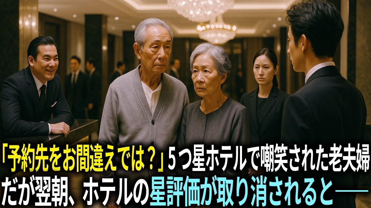 「予約先をお間違えでは？」5つ星ホテルで嘲笑された老夫婦。だが翌朝、ホテルの星評価が取り消されると――。