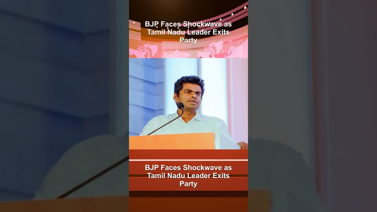 BJP Faces Shockwave as Tamil Nadu Leader Exits Party