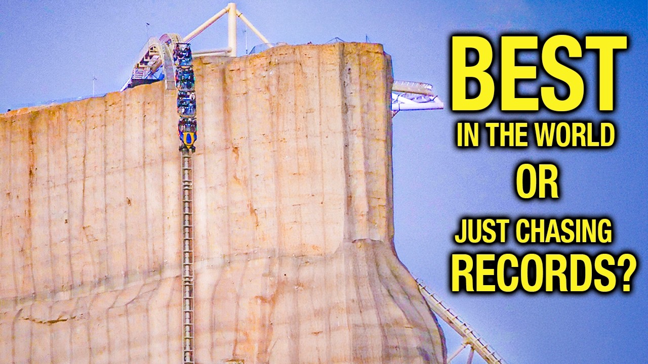 FALCONS FLIGHT REVIEW - Six Flags' Record Breaking Roller Coaster. Tallest, Fastest, Longest