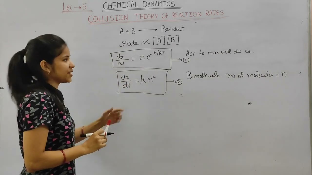 Chemical dynamic| Part 5 | Collision theory of reaction rates | Derivation| M.Sc |chemistry champs|