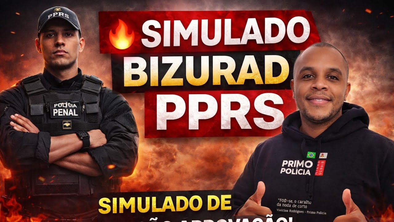 🔥 SIMULADO BIZURADO GRATUITO – POLÍCIA PENAL RS | FOCO TOTAL NA FUNDATEC! 🔥
