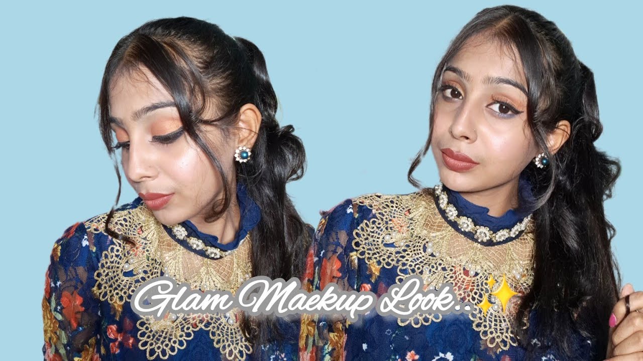 Glam maekup look Tutorial ✨️  (For party, Date night)