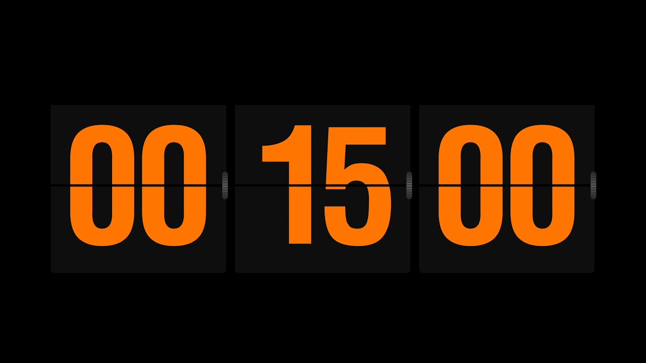 15 Minute Orange Digits Timer ⏱️ | Dark Screen, Calm Focus