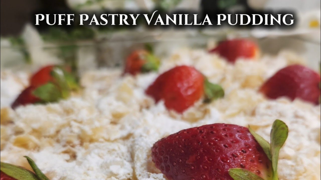 DELICIOUS Puff Pastry Filled With Vanilla Pudding🍰☕️