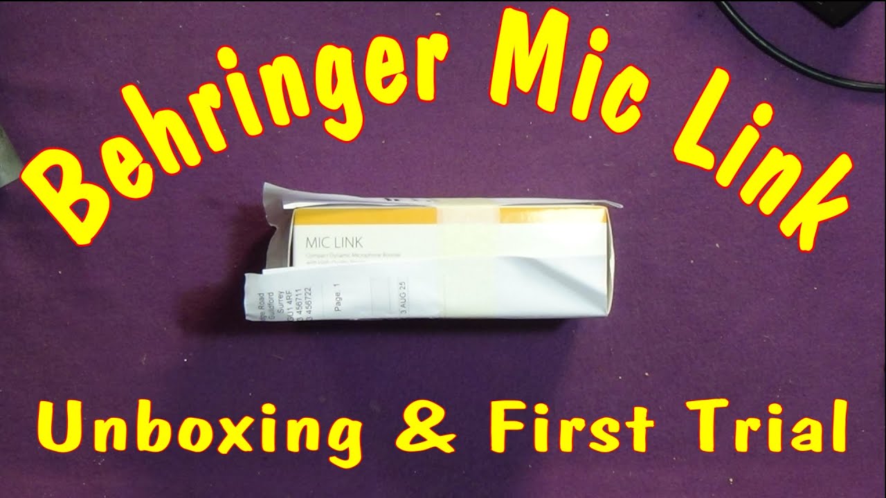 Behringer Mic Link Unboxing & First Trial.