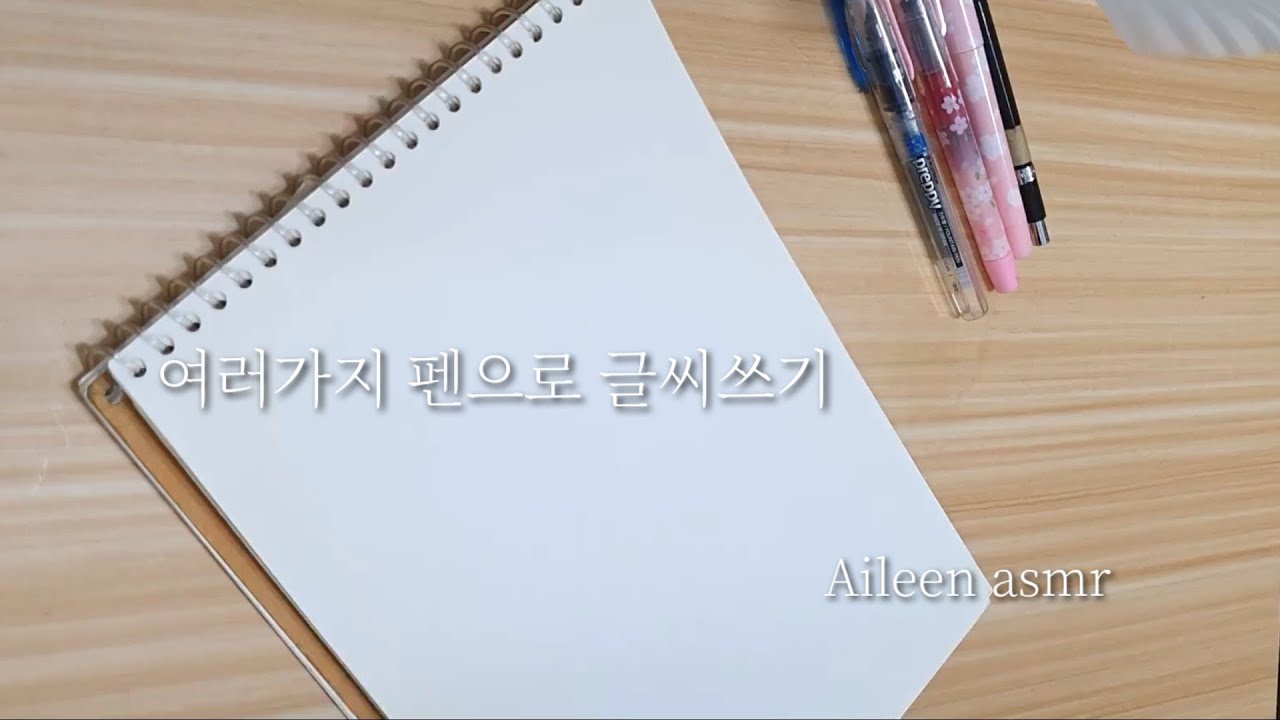 [필기소리 ASMR] 잠이 솔솔오는 여러가지펜으로 필기하는소리 /No Talking